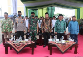 Dandim 0807/Tulungagung Letkol Czi Nooris Agus Rinanto saat menghadiri Pelantikan PC Muslimat NU Tulungagung  