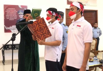 Sumpah setia NKRI napi teroris Lapas Kelas I Tangerang 