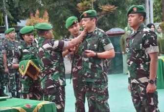 Danrem 181/PVT Brigjen TNI Wawan Erawan saat sertijab Dandim 1802/Sorong, Kamis (8/12)