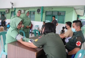 Donor darah Kodim 1001/HSU-BLG 