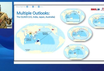 Pemaparan materi Indo-Pacific: The Geostrategic of The Korea-ASEAN Relationship oleh Abriham Singh Yadav, Dosen Hubungan Internasional LSPR Communication and Business Institute pada kegiatan International Webinar Korea-ASEAN Solidarity Initiatives di Universitas Pertamina, Selasa (20/12).