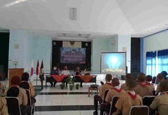 Pemberian materi Wasbang di SMKN Jateng di Pati