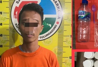 SPP Pelaku pengedar sabu dan pil double L, asal Desa Ngebong Tulungagung
