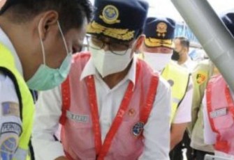 Menhub inspeksi bandara Soekarno Hatta. Minggu (24/4/2022)