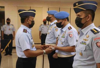 Pelantikan pejabat baru di lingkungan Koopsud I Jakarta. Kamis (28/4/2022)