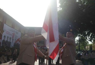 Pelepasan kontingen Jamnas Kabupaten HSU