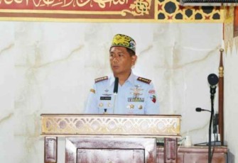 Danlanud Anang Busra Kolonel Pnb Toto Ginanto saat maulid nabi Muhammad SAW 1444 H, Rabu (12/10)