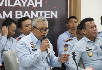 Tejo Harwanto Kakanwil Kemenkumham Banten saat pemaparan capaian kinerja tahun 2022, Selasa (27/12)