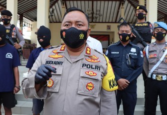 Kapolres Demak AKBP Budi Adhy Buono saat konferensi pers di Kapolres Demak, Rabu (7/9/2022).