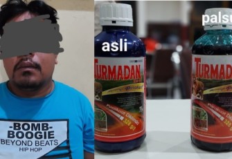 Tersangka saat diamankan