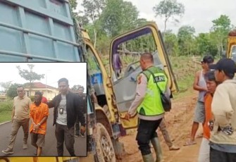 TKP penembakan dan saat tersangka digelandang aparat Polres OKI, Minggu (27/11/2022).