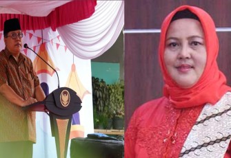 Walikota Blitar Santoso dan Istrinya, Fety Wulandari Santoso.