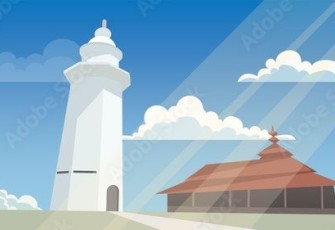 Ilustrasi Mesjid Agung Banten. Sumber foto: Pinterest