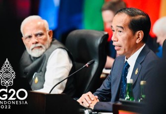 Presiden RI Joko Widodo saat pembukaan KTT G20 di Bali