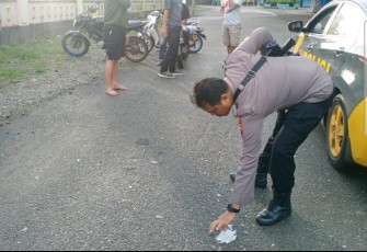 Polisi saat Olah TKP 