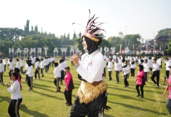 Kemeriahan HUT Polwan di Polda Jateng