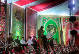 Gubernur Sulut Olly Dondokambey saat memberikan sambutan.