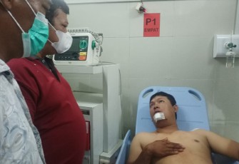 Korban saat dimintai keterangan di RSUD Tobat Balaraja
