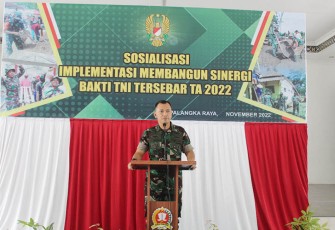 Dandim 1016/Plk Kolonel Inf Frans Kishin Panjaitan, S.A.P., M.P.M., M.Han, dalam sambutannya 