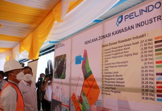Gubernur Rohidin Mersyah pada Pencanangan Pra Kawasan Industri PT. Pelabuhan Indonesia dan Grand Opening Pabrik CPKO PT. Agro Mega Perkasa, Jumat (1/4/2022).