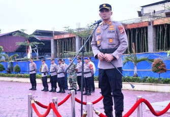 Kapolres Aceh Timur saat pimpin Apel Pengamanan Kegiatan Masyarakat 4 Desember