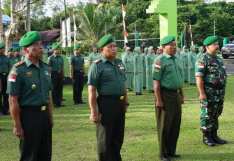 Dandim saat Pimpin Acara Purna Tugas Personil Kodim 1206/PSB 