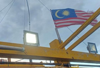 Kapal Malaysia saat ditangkap