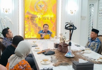 Bamsoet saat menerima Kelompok DPD RI di MPR RI, di Jakarta, Rabu (28/9/22).