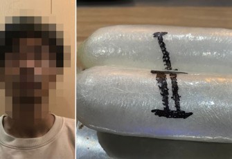 Tersangka dan barang bukti saat diamankan