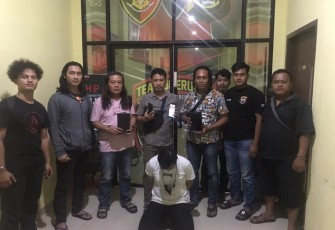 Terduga pelaku saat diamankan