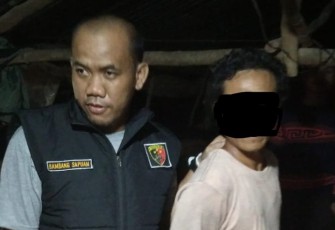 Pelaku Persetubuhan Anak Kandung saat Berhasil Diamankan Polres Bengkulu