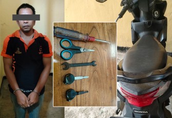 Tersangka dan barang bukti saat diamankan