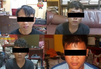 4 Pelaku Pembobol Dj Phone Cell saat diamankan