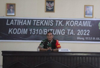 Dandim 1310/Bitung saat memberikan arahan