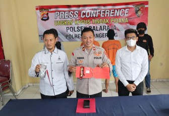 Konferensi Pers Polsek Balaraja Polresta Tangerang, Selasa (30/8/2022).