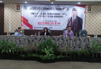 Anggota DPRD Jatim Hadi Dediansyah dalam sosialisasi Wawasan kebangsaan dengan tema 'Pancasila Sebagai Sumber Utama Dalam Berbangsa Dan Bernegara'