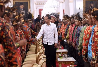 Saat Pertemuan Presiden Jokowi dengan para Tokoh Papua di Istana. Sumber Foto: Twitter Joko Widodo @jokowi