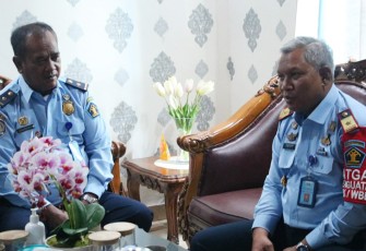 Kepala Kantor Wilayah Tejo Harwanto di Ruang Kerja Kakanim Kelas I Non TPI Serang, Senin (05/09/2022).