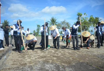 Menteri Basuki saat Tanam Sorgum 