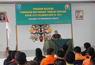 Kodim Palangka Raya saat Gelar Program Kegiatan Pembinaan Masyarakat Tanggap Bencana 