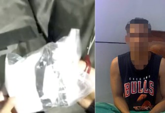 Tersangka dan barang bukti saat diamankan