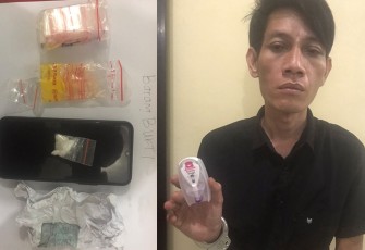 Tersangka dan barang bukti saat diamankan