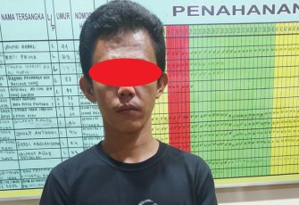 Tersangka saat diamankan