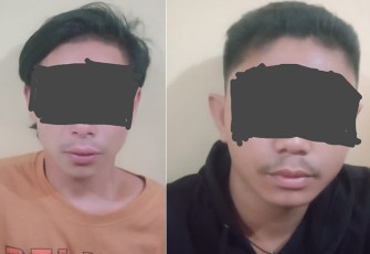 Tersangka saat diamankan
