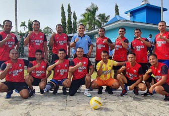 Lanud Mus bersama Satrad 233 Sabang Gelar Pertandingan Bola Volly