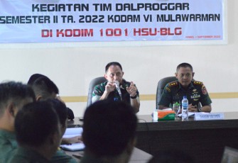 Kodim 1001/HSU-BLG saat Terima Kunjungan Dari Tim DALPROGGAR