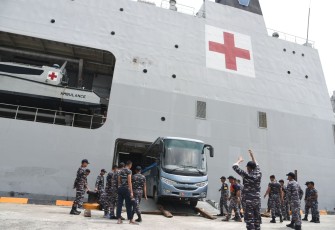 Satgas Hari Nusantara Koarmada III saat Tiba di Tidore