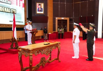 Panglima TNI saat Pimpin Sertijab Jabatan Penting TNI