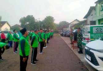 Babinsa Kodim Madiun Bekali Wasbang Peserta PD PKPNU