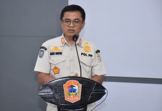 Kepala Satpol PP Kabupaten Karanganyar, Bakdo Harsono.
